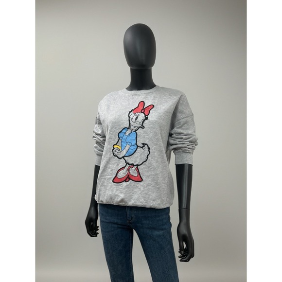 Disney‎ Daisy Duck Graphic SweatshirtGray Sz Small - Picture 1 of 10